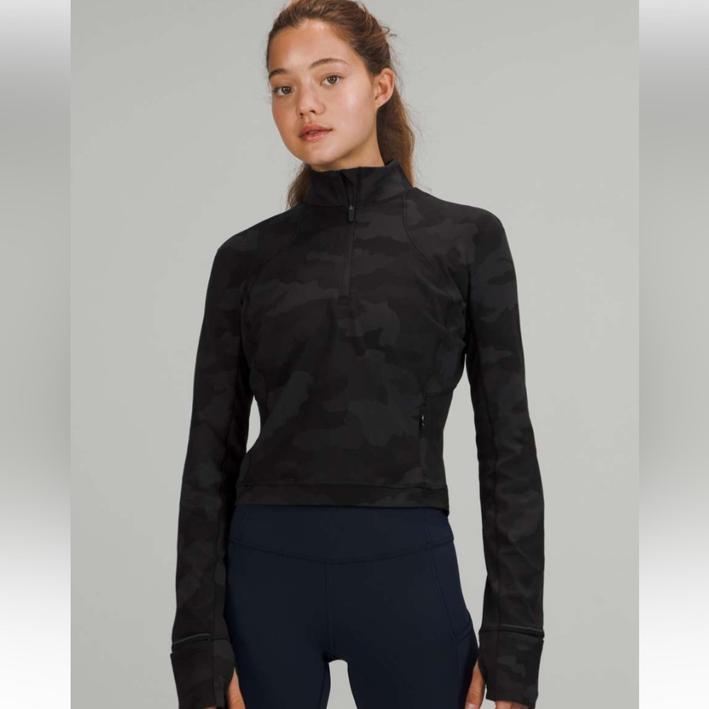 Lululemon It’s Rulu Run Cropped top in dark camo